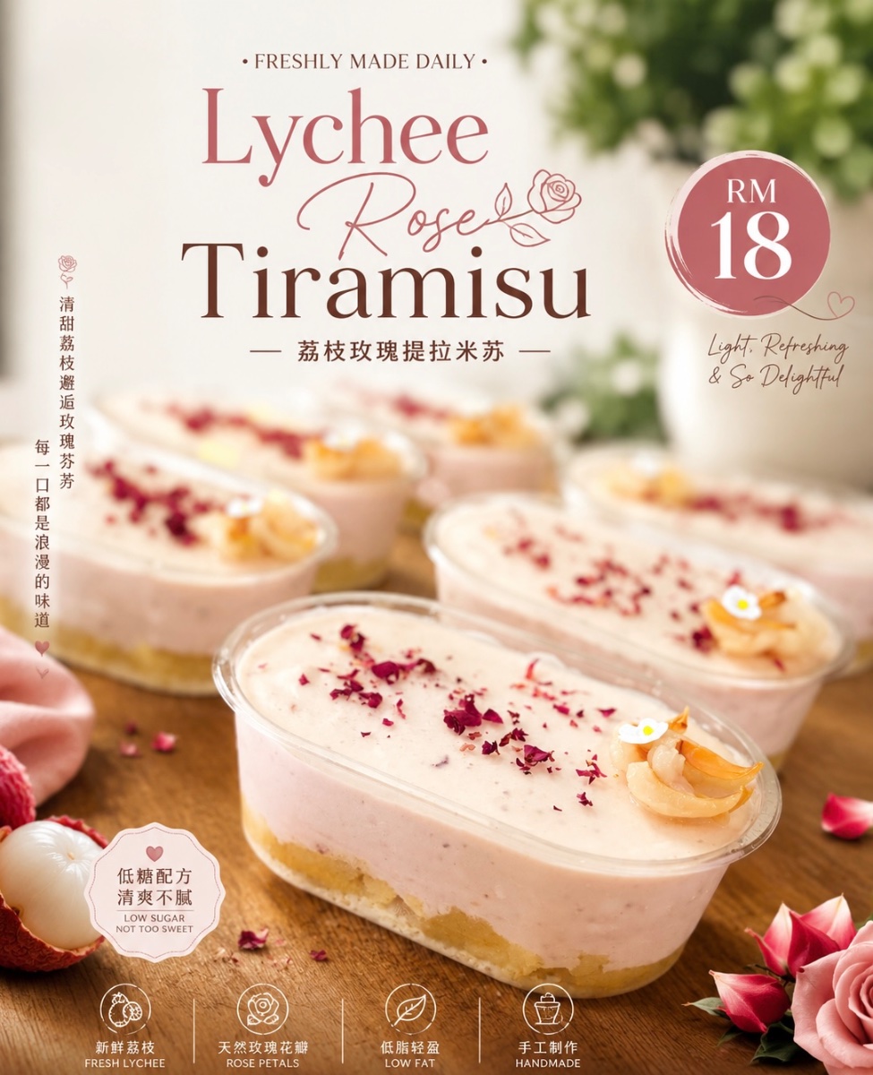 Lychee Rose Tiramisu